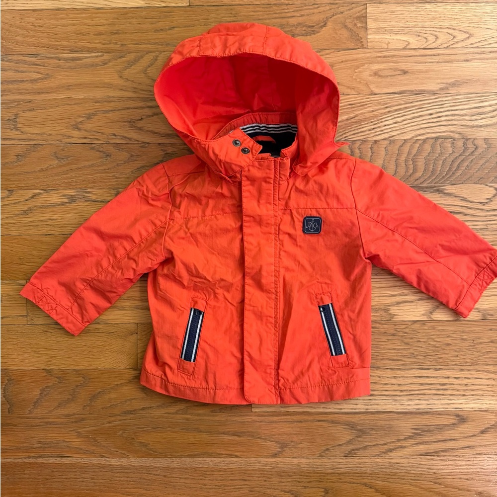Mayoral Vibrant Orange Hooded Jacket size 6 months, NWOT